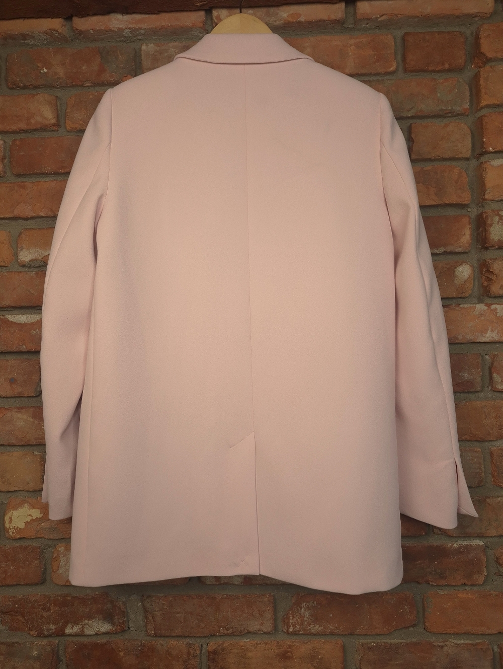 Zara Blush Pink Structured Blazer Small Tailored Minimal Chic - Picture 5 of 7